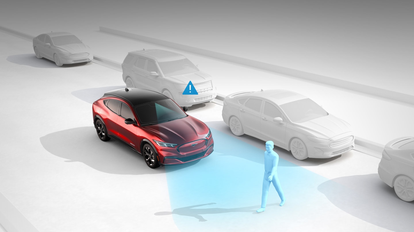 Ford Pre-collision assist  schematic explanation